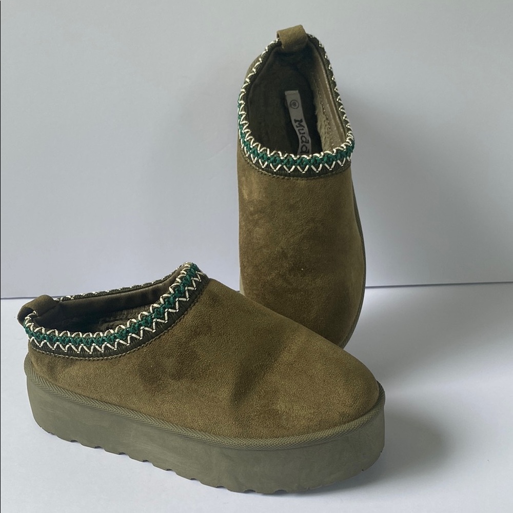 Mudd Green Mules with Cozy Slip-On Design